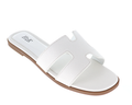 LT Classic H-Cutout Textured Flat Slide Sandals